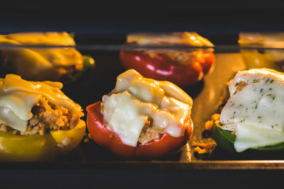 Close-up of meal served in plate