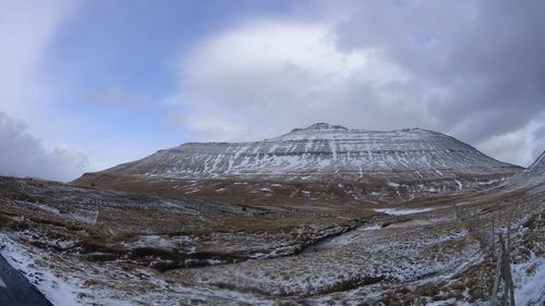 Scenic view of mountain against sky