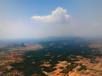 Aerial view of landscape against sky