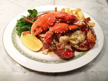 Close-up of food in plate