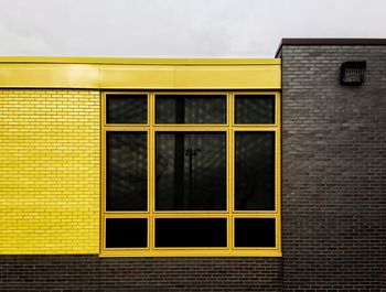 Close-up of yellow window