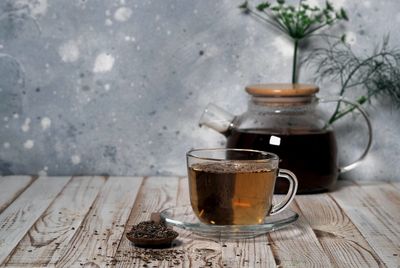 Close-up of drink on table