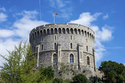 Low angle view of historical building against sky