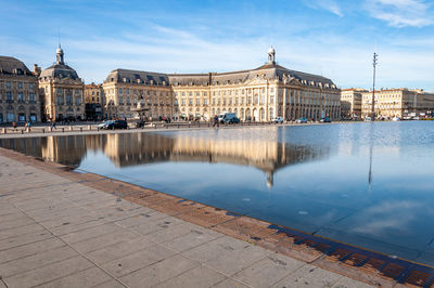 Reflection of buildings in water