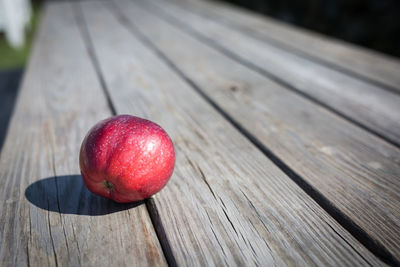 Close-up of apple on table