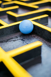 High angle view of ball on table