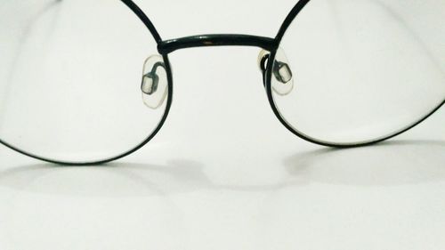 High angle view of eyeglasses on table