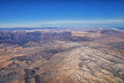 Aerial view of dramatic landscape