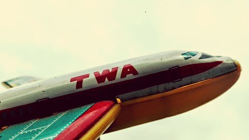 Close-up of flag against sky