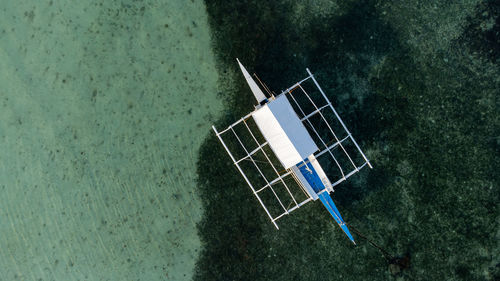 High angle view of computer keyboard