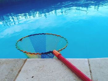 High angle view of swimming pool