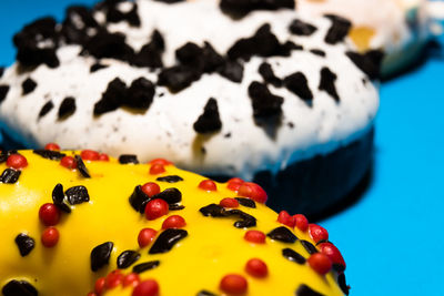 Close-up of cake on table