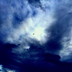 Low angle view of cloudy sky