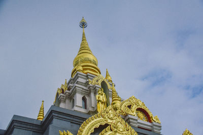 Low angle view of traditional building against sky