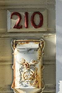 Close-up view of carvings