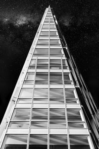 Low angle view of building against sky at night