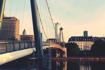 Bridge over river in city