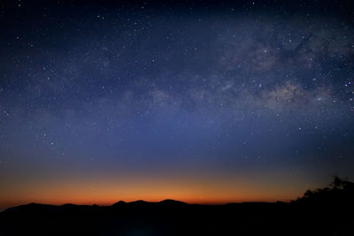 Scenic view of sky at night