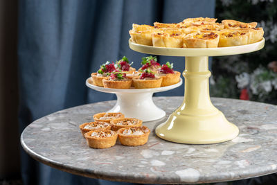 Close-up of food on table