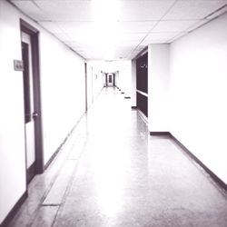 Empty corridor of building