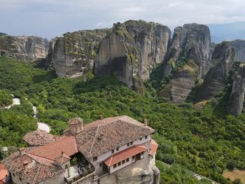 Hanging monastery at meteora of kalampaka in greece