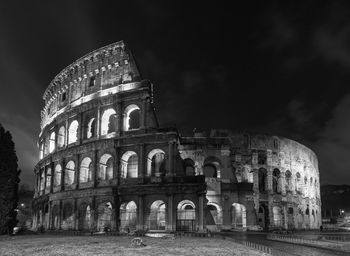 View of historical building against sky at night