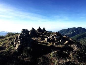 Scenic view of landscape against clear sky