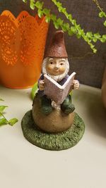 Close-up of carving on wall