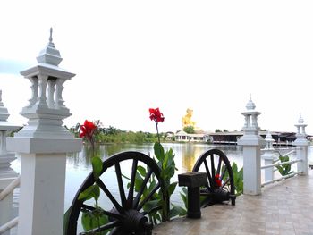 View of bridge against clear sky