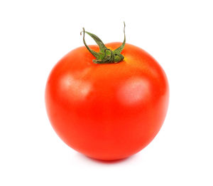 Close-up of tomato against white background