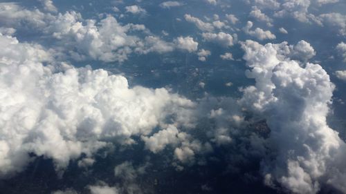 Aerial view of clouds in sky