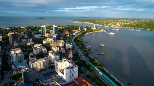 Aerial view of dar es salaam, tanzania