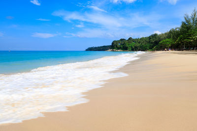 Landscape view surin sandy beach summer holiday phuket thailand