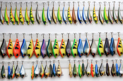 Multi colored pencils hanging