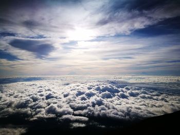 Scenic view of cloudscape against sky during sunset