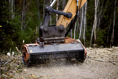 Close-up of rusty machine part