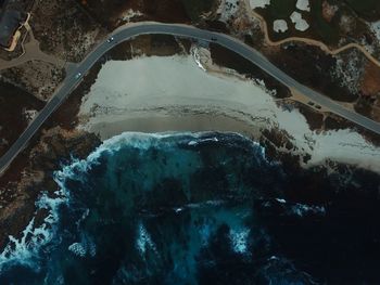 Aerial view of coastline