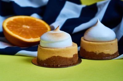 Close-up of cake on table