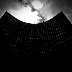 Low angle view of modern building against sky