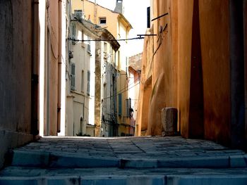 Street between buildings