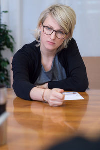 Portrait of young woman