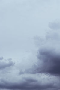 Low angle view of cloudy sky