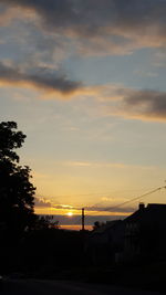 Scenic view of landscape against sky at sunset