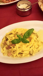 Close-up of served food