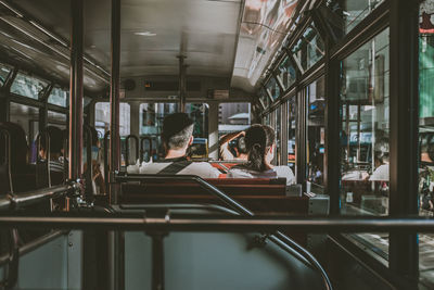 People sitting in train