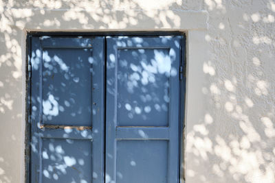 Close-up of window of building