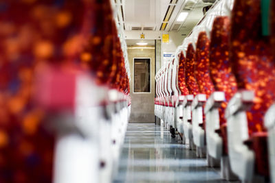 Empty train coach