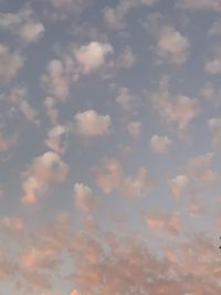 Low angle view of clouds in sky