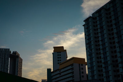 Low angle view of buildings against sky