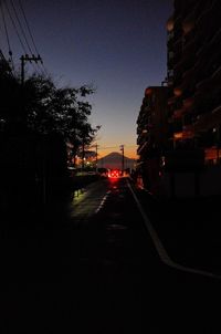 Road in city at night